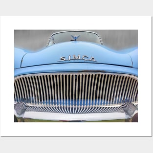 Simca Aronde, vintage French car. Posters and Art